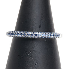 K18WG ホワイトゴールド サファイア0.54ct リング 指輪 レディース 13号 【中古】