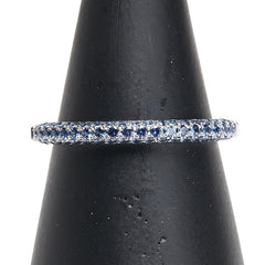 K18WG ホワイトゴールド サファイア0.54ct リング 指輪 レディース 13号 【中古】