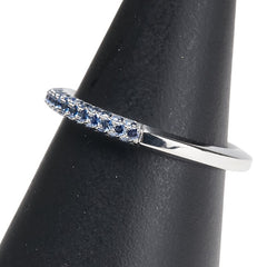 K18WG ホワイトゴールド サファイア0.54ct リング 指輪 レディース 13号 【中古】
