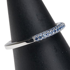 K18WG ホワイトゴールド サファイア0.54ct リング 指輪 レディース 13号 【中古】