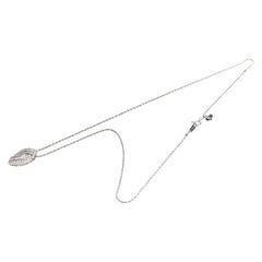 K18WG ホワイトゴールド ダイヤ ペンダントネックレス レディース 【中古】