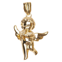 K18YG イエローゴールド エンジェル モチーフ ペンダントトップ レディース 【中古】