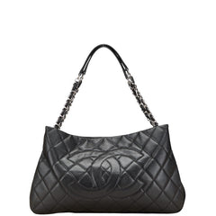 シャネル ココマーク マトラッセ チェーン トートバッグ ブラック ソフトキャビアスキン レディース CHANEL 【中古】