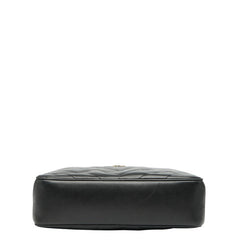 シャネル ココマーク Vステッチ チェーンショルダーバッグ ブラック ラムスキン レディース CHANEL 【中古】