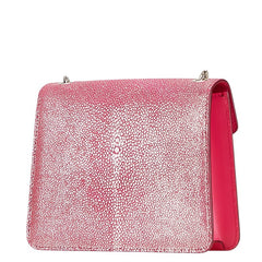 ブルガリ セルペンティ フォーエバー グリッター チェーン ショルダーバッグ ハンドバッグ ピンク レザー レディース BVLGARI 【中古】