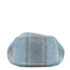 ブルガリ セルペンティフォーエバー バケットバッグ ハンドバッグ ショルダーバッグ 2WAY ブルー カルングレザー レディース BVLGARI 【中古】