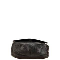 プラダ ロゴ ショルダーバッグ ブラック レザー レディース PRADA 【中古】