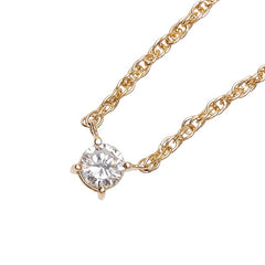 K18YG イエローゴールド ダイヤ0.25ct ネックレス レディース 【中古】