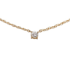K18YG イエローゴールド ダイヤ0.25ct ネックレス レディース 【中古】