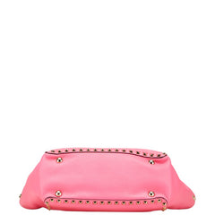 ヴァレンティノ ロックスタッズ ハンドバッグ ショルダーバッグ 2WAY ピンク レザー レディース VALENTINO 【中古】