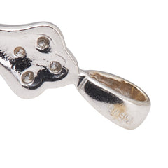 K18WG ホワイトゴールド ダイヤ0.30ct クロス 十字架 モチーフ ペンダントトップ レディース 【中古】