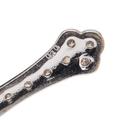 K18WG ホワイトゴールド ダイヤ0.30ct クロス 十字架 モチーフ ペンダントトップ レディース 【中古】