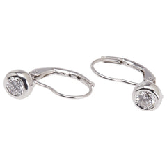 Pt900 プラチナ K14WG ホワイトゴールド コンビ ダイヤ0.515ct ピアス レディース 【中古】