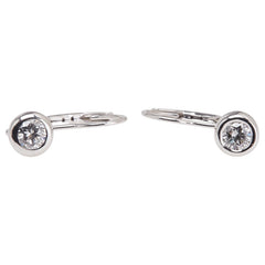 Pt900 プラチナ K14WG ホワイトゴールド コンビ ダイヤ0.515ct ピアス レディース 【中古】