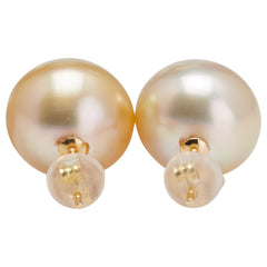 K18YG イエローゴールド 白蝶真珠12.5~12.7mm スタッドピアス レディース 【中古】