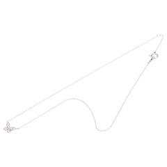 K18WG ホワイトゴールド ダイヤ0.234ct バタフライ 蝶 モチーフ ペンダントネックレス レディース 【中古】