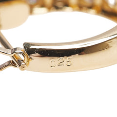 K18YG イエローゴールド ダイヤ0.50ct フープピアス レディース 【中古】