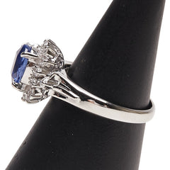 Pt900 プラチナ サファイア1.90ct ダイヤ0.30ct リング 指輪 レディース 12号 【中古】