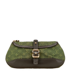 ルイ ヴィトン モノグラムミニラン アン ソフィ ポーチ M92698 カーキ ブラウン キャンバス レザー レディース LOUIS VUITTON 【中古】