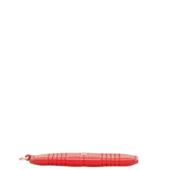 バーバリー TB モノグラム キルティング カードケース レッド ゴールド レザー レディース BURBERRY 中古
