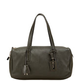 マックスマーラ ボストンバッグ ブラック ブラウン系 レザー レディース MAX MARA 【中古】