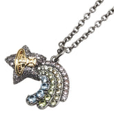 ヴィヴィアンウエストウッド MAN JUDY PENDANT 流星 モチーフ ラインストーン ネックレス シルバー マルチカラー メタル レディース Vivienne Westwood 【中古】