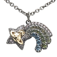 ヴィヴィアンウエストウッド MAN JUDY PENDANT 流星 モチーフ ラインストーン ネックレス シルバー マルチカラー メタル レディース Vivienne Westwood 【中古】
