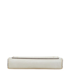 マークジェイコブス ロゴ 二つ折り財布 グレー レザー レディース MARC JACOBS 【中古】