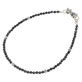 ジャスティンデイビス ロジャー オニキス クラウン クロス ブレスレット シルバー ブラック SV925 シルバー レディース Justin Davis 【中古】