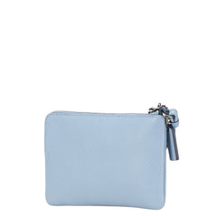 コーチ ロゴ ポーチ ブルー レザー レディース COACH 【中古】