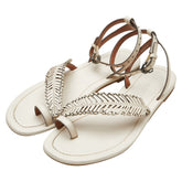 コーチ サンダル サイズ:6.5B ホワイト レザー レディース COACH 【中古】