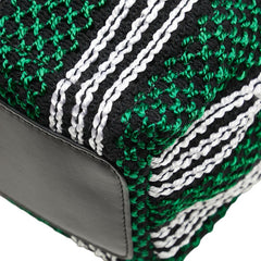 フルラ ストライプロープ プリムラ Primula ホーボーバッグ トートバッグ ハンドバッグ グリーン ブラック ホワイト レザー メッシュ レディース Furla 【中古】