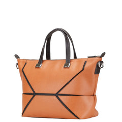 フルラ パズル ショルダーバッグ ハンドバッグ 2WAY ブラウン ブラック レザー レディース Furla 【中古】