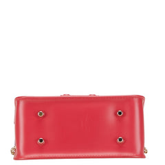 フルラ ロゴ チェーン ショルダーバッグ レッド レザー レディース Furla 【中古】
