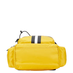 バリー Crew リュック バックパック イエロー ブラック ナイロン レザー レディース BALLY 【中古】