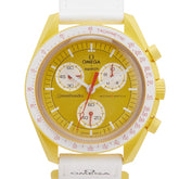 オメガ × スウォッチ ムーンスウォッチ MISSION TO THE SUN 腕時計 SO33J100 クオーツ イエロー文字盤 セラミック ナイロン メンズ OMEGA 【中古】