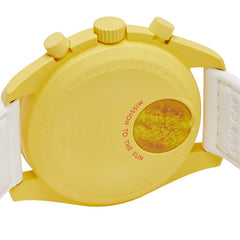 オメガ × スウォッチ ムーンスウォッチ MISSION TO THE SUN 腕時計 SO33J100 クオーツ イエロー文字盤 セラミック ナイロン メンズ OMEGA 【中古】