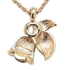 クリスチャンディオール ヴィンテージ リーフ ベル モチーフ ネックレス ゴールド メッキ ラインストーン レディース Christian Dior 【中古】