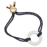 ブルガリ ブルガリブルガリ ロープ ブレスレット ライトブルー ゴールド メッキ レディース BVLGARI 【中古】