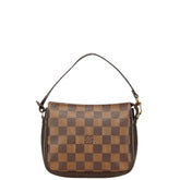 ルイ ヴィトン ダミエ トゥルース メイクアップ アクセサリーポーチ ショルダーバッグ N51982 ブラウン PVC レザー レディース LOUIS VUITTON 【中古】