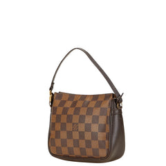 ルイ ヴィトン ダミエ トゥルース メイクアップ アクセサリーポーチ ショルダーバッグ N51982 ブラウン PVC レザー レディース LOUIS VUITTON 【中古】