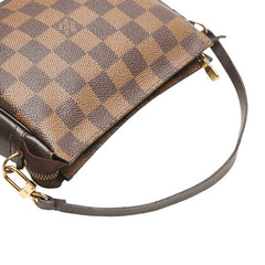 ルイ ヴィトン ダミエ トゥルース メイクアップ アクセサリーポーチ ショルダーバッグ N51982 ブラウン PVC レザー レディース LOUIS VUITTON 【中古】