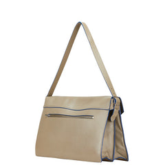 セリーヌ ダイヤモンドクラッチ トリコカラー ショルダーバッグ ベージュ ブラック ブルー レザー スエード レディース CELINE 【中古】