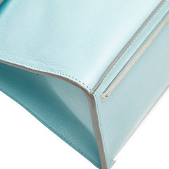 バレンシアガ ハンドバッグ ショルダーバッグ 2WAY ブルー オーストリッチ レザー レディース BALENCIAGA 【中古】