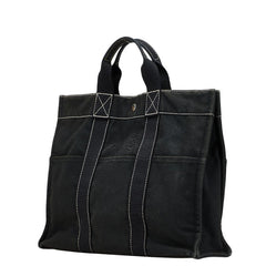 エルメス フールトゥMM トートバッグ ハンドバッグ ブラック キャンバス レディース HERMES 【中古】