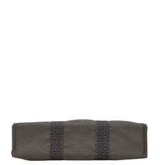 エルメス エールライン トートMM トートバッグ ハンドバッグ グレー キャンバス レディース HERMES 【中古】