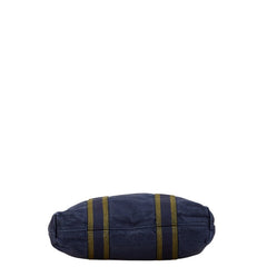 エルメス フールトゥ カバス トートバッグ ハンドバッグ ネイビー グリーン キャンバス レディース HERMES 【中古】