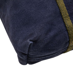 エルメス フールトゥ カバス トートバッグ ハンドバッグ ネイビー グリーン キャンバス レディース HERMES 【中古】