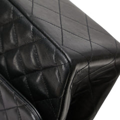 シャネル マトラッセ ココマーク ダブルフラップ チェーン ショルダーバッグ ブラック ラムスキン レディース CHANEL 【中古】