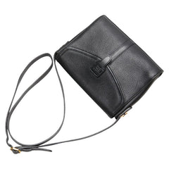 バーバリー ノバチェック シャドーホース ショルダーバッグ ブラック レザー レディース BURBERRY 【中古】